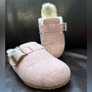Cozy Pink Fleece-Lined Mules